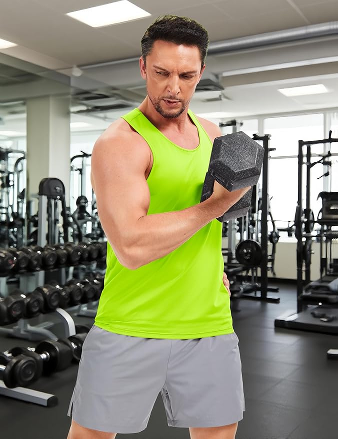 TACVASEN Mens Workout Tank Top UPF 80+ Y-Back Muscle Shirts Quick Dry Sleeveless Tee Shirt for Swim Beach Gym Athletic