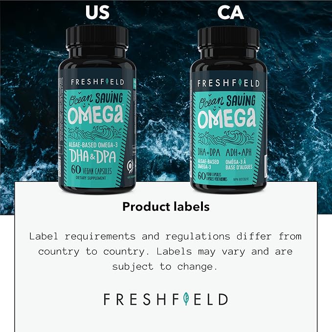 Ocean Saving Omega, Algae Omega 3, DHA Supplement, 6-Month Supply, Highest Levels of DHA per Capsule (440 mg), w/DPA