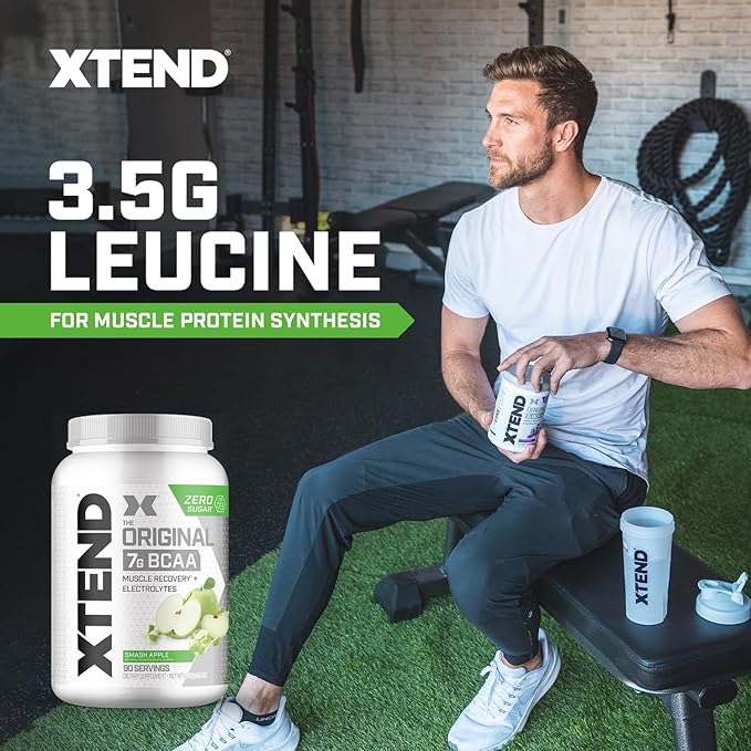 Xtend XTEND Original BCAA Powder 7g BCAA and 2.5g L-Glutamine, Sugar Free Post Workout Muscle Recovery Drink with Amino Acids for Men & Women, 90 Servings