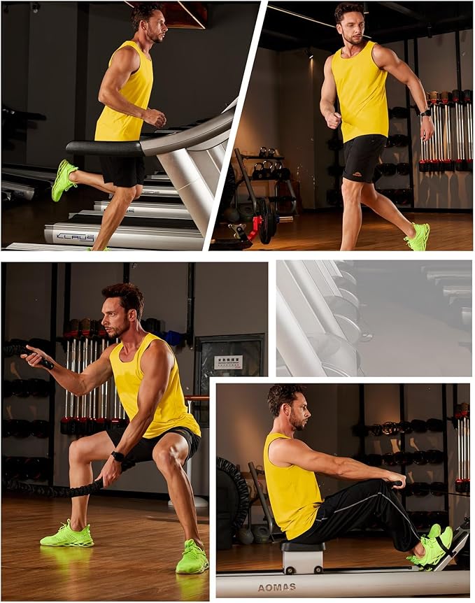 Boladeci Men's Tank Top Workout Athletic Quick Dry UPF 50+ Sun Protection Lightweight Summer Beach Gym Sleeveless Shirts