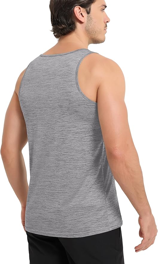 MAGCOMSEN Mens Workout Tank Tops Undershirt Cotton Muscle Athletic Sleeveless Shirts for Gym