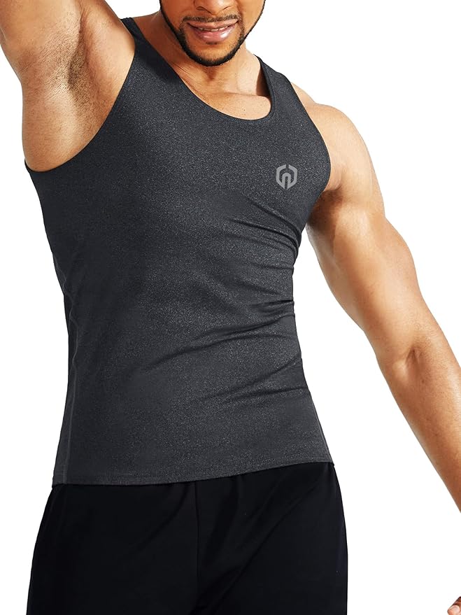 NELEUS Men's 3 Pack Dry Fit Compression Tank Top