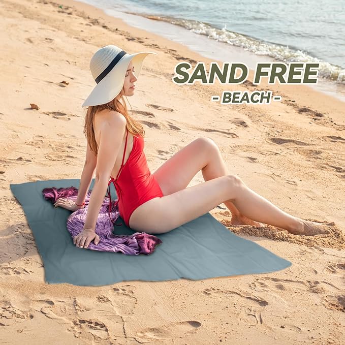 Microfiber Beach Towel-Perfect for Travel, Sports, Camping, Swimming, Yoga, Gym- Quick Dry, Sand Free, Compact, Lightweight, Absorbent (Grey,Small(101x50cm, 40x20”))