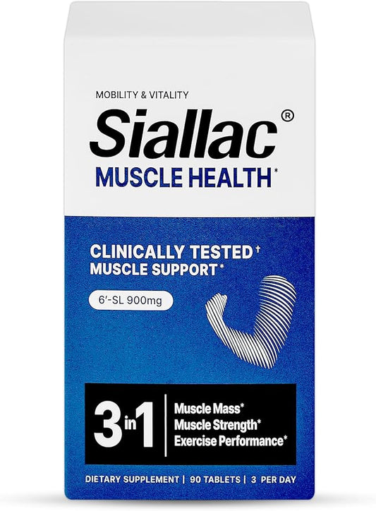 Muscle Health - Made in USA - Enhance Muscle Mass & Strength, Fast Workout Recovery, Reduce Fatigue & Boost Exercise Performance, 6-Sialyllactose (6-SL), 900mg, 90 Tablets