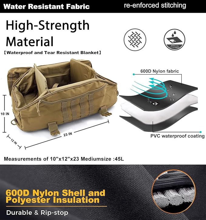 Gym Bag Duffle Bags Backpack - Travel Weekender Bag for Men Women Workout Bag for Military,Sports,Overnight,Basketball,Tactical,Football,Waterproof & Tear Resistant