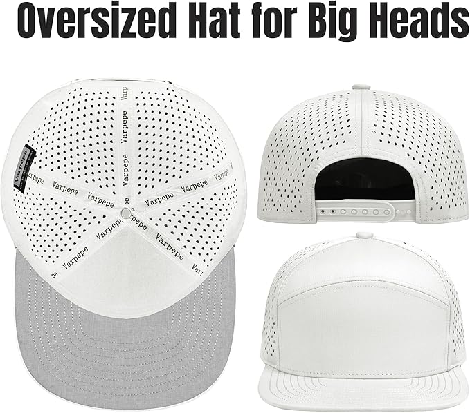 Performance Snapback Hats for Men Women,Flat Bill Cap,Golf,Running,Workout