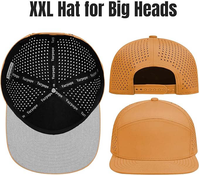 Performance Snapback Hats for Men Women,Flat Bill Cap,Golf,Running,Workout