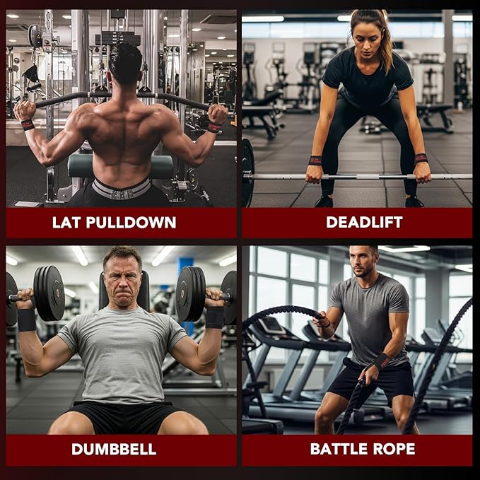 Wrist Wraps for Weightlifting & 21'' Lifting Straps Set for Strength Training, Deadlifting, Powerlifting Gym Straps, Durable Wrist Support for Men & Women