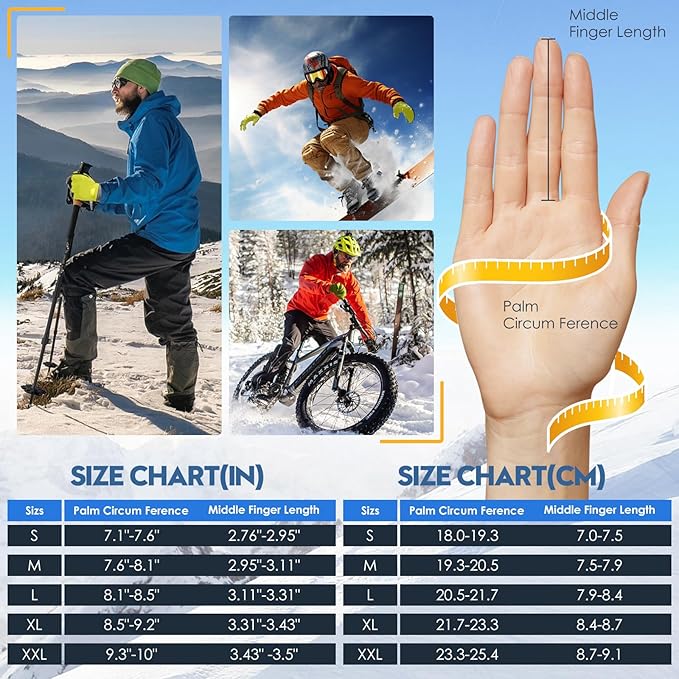 Bruvoalon Winter Gloves for Women & Men, 3M Thermal Insulation, Lycra Fabric, Windproof, Touchscreen, Anti-Slip, Cold Weather