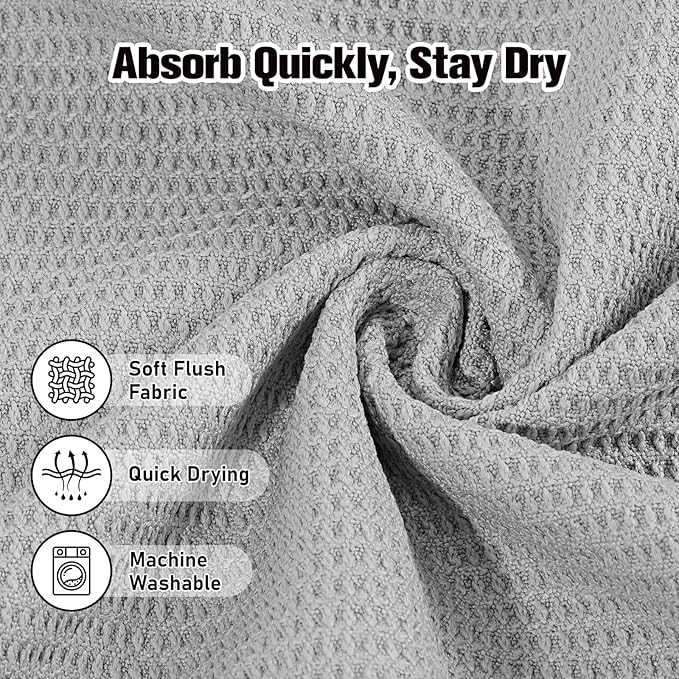 MoKo Hot Yoga Towel, Non-Slip Yoga Mat Towel with Grip Dots, 74.4"×27.3" Yoga Mat Cover for Pilates, Fitness, Meditation