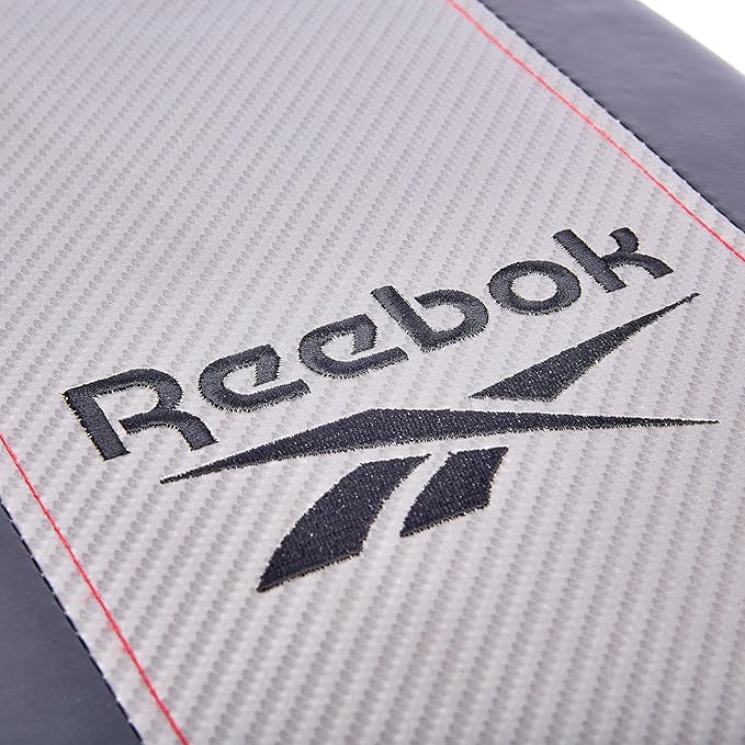 Reebok Fitness Strength Training Bench with Wipeable Padding, Non-slip Feet, 330lb Weight Capacity, Bench for Seated and Bridging Exercises