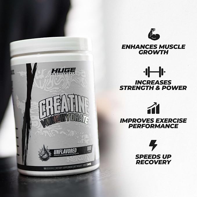 Pure Micronized Creatine Monohydrate Powder - Third Party Tested, 500 Grams, Micronized for Optimal Absorption, Clinically Dosed, No Additives, Unflavored & Easy to Mix (100 Servings)