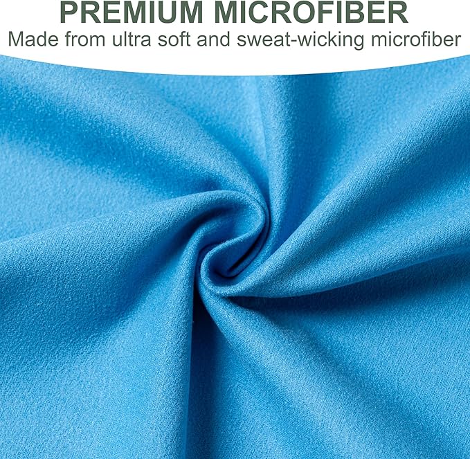 Camping Towel,2 Pack Microfiber Travel Sports Towel,Quick Dry-Super Absorbent-Ultra Compact-Ultra Soft- Lightweight.Suitable for Gym,Yoga,Trip,Beach, Shower, Backpacking,Pool(Blue)