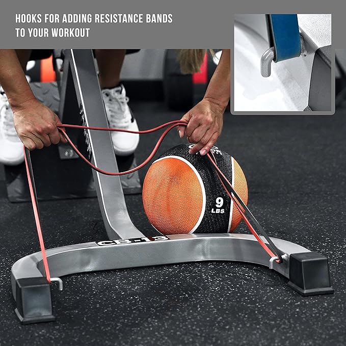 Valor Fitness Adjustable Roman Chair Hyperextension Bench with Resistance Band Pegs for Core, Hamstring, and Ab Workouts - Max 250 LB - Strength Training Equipment
