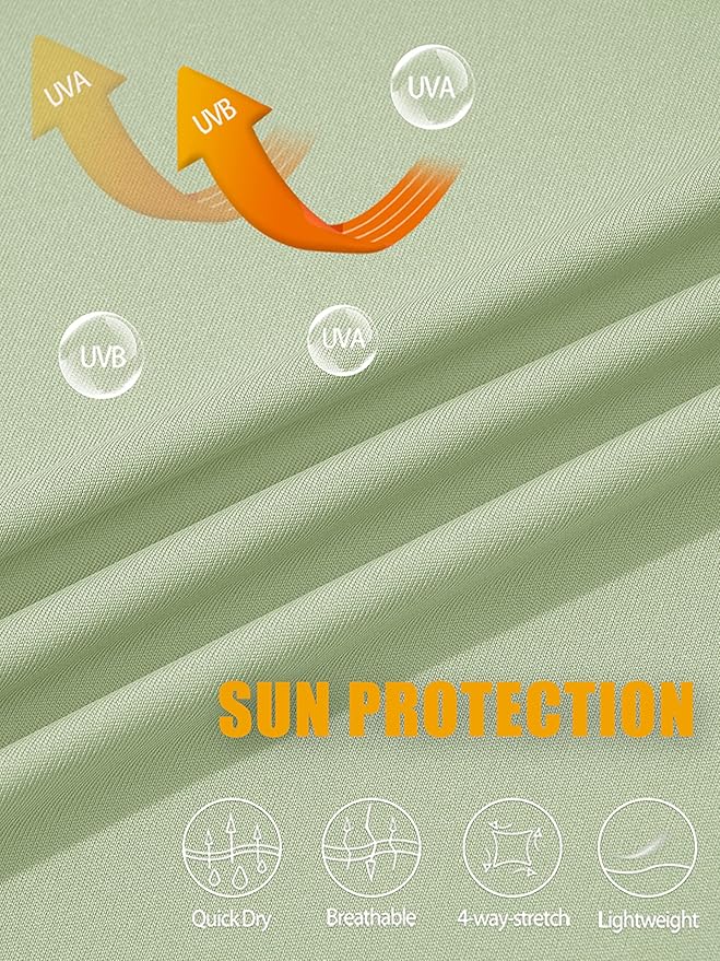 MAGCOMSEN Men's Hooded UPF 50+ Sun Protection T Shirts Long Sleeve Athletic Fishing Shirts Rash Guards