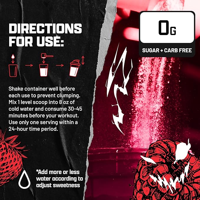 Outrage Ultra HIGH STIM Pre-Workout Powder for Men Fruit Punch | 400mg Caffeine, L-Citrulline, Beta-Alanine, Creatine | Extreme Energy, Focus, Strength & Endurance | 30 Servings