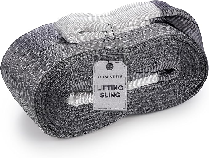 Heavy Duty Equipment Lifting Strap 8800 lbs Vertical WLL 18 ft - Polyester Lifting Sling for Hoist, Crane, Boat (4.7" x 18')