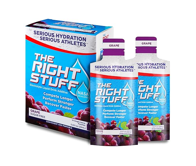 The Right Stuff Electrolyte Drink Concentrate - 10 Pouch Box - Grape