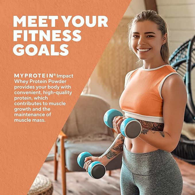 Myprotein Impact Whey Protein Powder, 2.2 Lbs (31 Servings) Salted Caramel, 22g Protein & 5g BCAA Per Serving, Protein Shake for Superior Performance, Muscle Strength & Recovery, Gluten Free