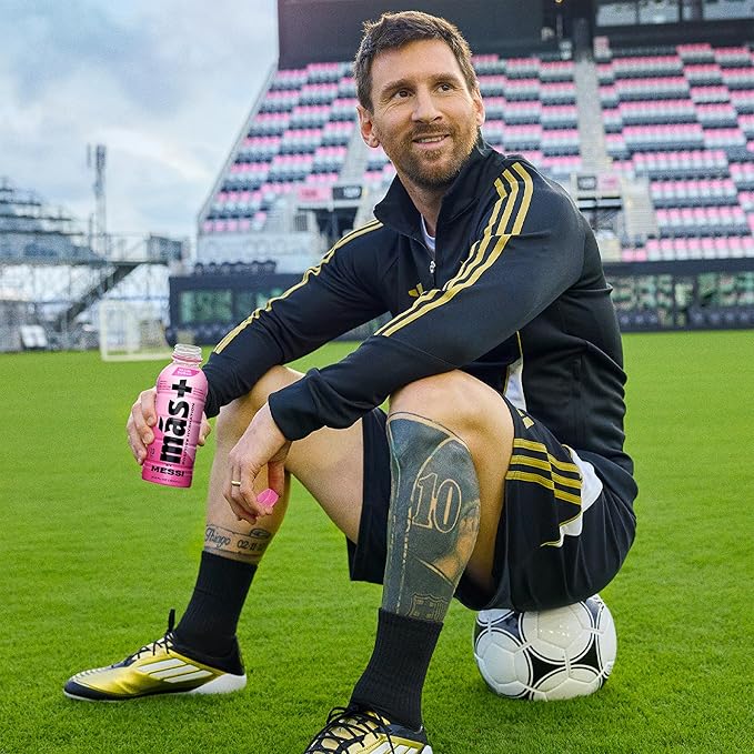 Más+ by Messi 16.9oz Miami Punch, Sports Drink & Hydration Beverage, Natural Flavors with Vitamins and Electrolytes, No Artificial Sweeteners or Colors, 12-pack