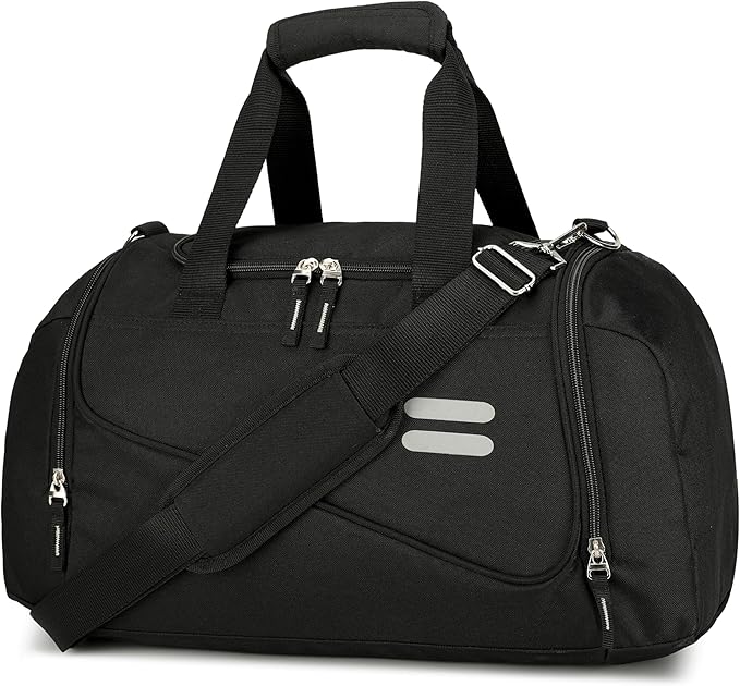 Urbanstand Gym Bag for Men & Women - 40L Duffel Bag with Shoe Compartment, Carry On Weekender Water Resistant Duffle Bag for Travel, Sports, Fitness & Workout, Black