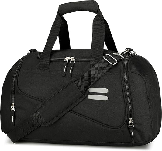 Urbanstand Gym Bag for Men & Women - 40L Duffel Bag with Shoe Compartment, Carry On Weekender Water Resistant Duffle Bag for Travel, Sports, Fitness & Workout, Black