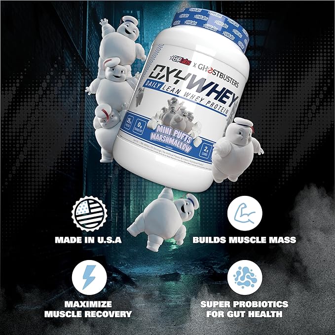 EHP Labs OxyWhey Whey Protein Isolate – 25g High Protein, Low Carb, Sugar Free Meal Replacement – Lean Whey Powder for Muscle Recovery – Non-GMO, Gluten Free – 25 Serves – Marshmallow
