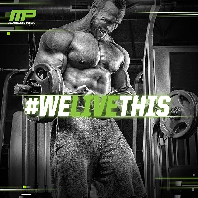 MusclePharm Essentials BCAA Powder, Pre & Post Workout Recovery Drink, Supports Muscle Recovery & Energy Production, Essential Amino Acids Supplement, 30 Servings, Blue Raspberry Flavor