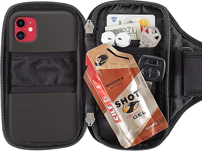 Sporteer Velocity V7 Running Armband - Compatible with iPhone 17, 17 Pro, 16, 16 Pro, 15, 15 Pro, 14, 14 Pro, Galaxy S25, S24, S23, S22 5G, Google Pixel, and Many More Mobile Phones - Fits Cases
