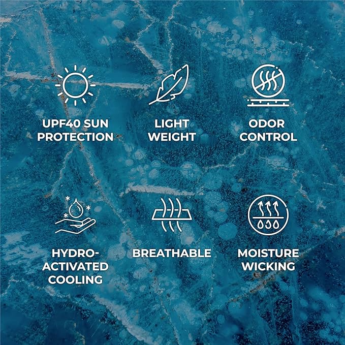 SHAKEitCOOL Original Cooling Towel โ Be Cool in Style - Heat Relief, Soft, Lightweight, Sun Protection, Easy Clean - Perfect for Biking, Running, Yoga, Gym, Gardening - Pickleball