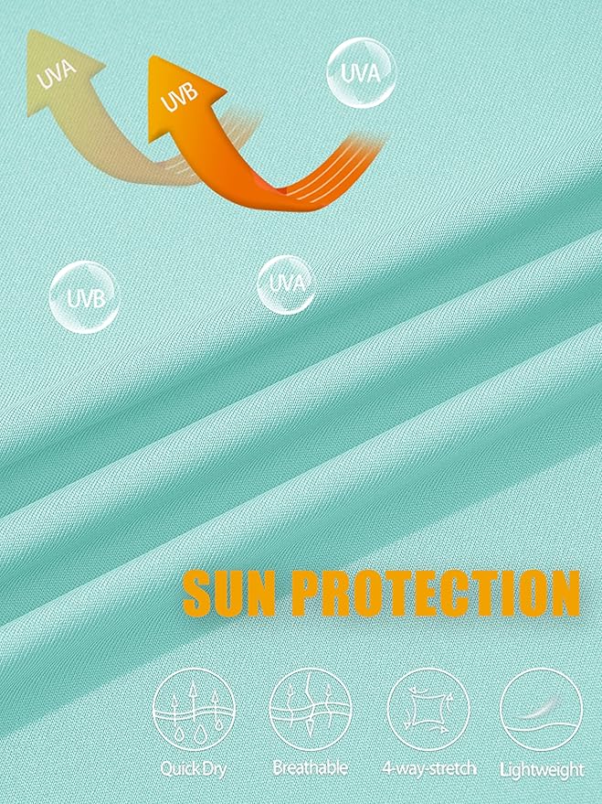 MAGCOMSEN Men's Hooded UPF 50+ Sun Protection T Shirts Long Sleeve Athletic Fishing Shirts Rash Guards