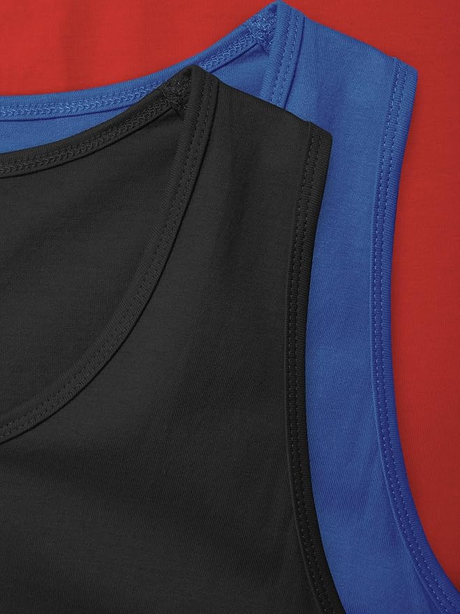 Hat and Beyond Mens Tank Top Soft Performance Boxing Gym Shirts Plain Muscle Tee