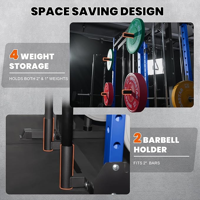 Power Rack for Home Gym – 2000LB Capacity Multifunction Squat Rack with Cable Crossover, Includes 16 Professional attachments for Home Gym Strength Training, P63 Rampage