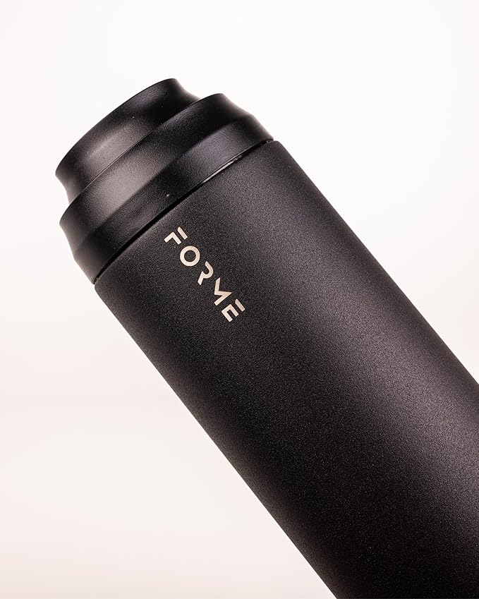 FORME - Shaker, 700ml Stainless Steel Protein Shaker, Double Walled Vacuum Insulated, Cold and Hot Drinks, Silent & Leak Proof, Fits Most Cup Holders (Charcoal)