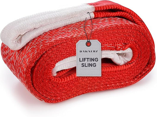 Heavy Duty Equipment Lifting Strap 11000 lbs Vertical WLL 16 ft - Polyester Lifting Sling for Hoist, Crane, Boat (5.9" x 16')