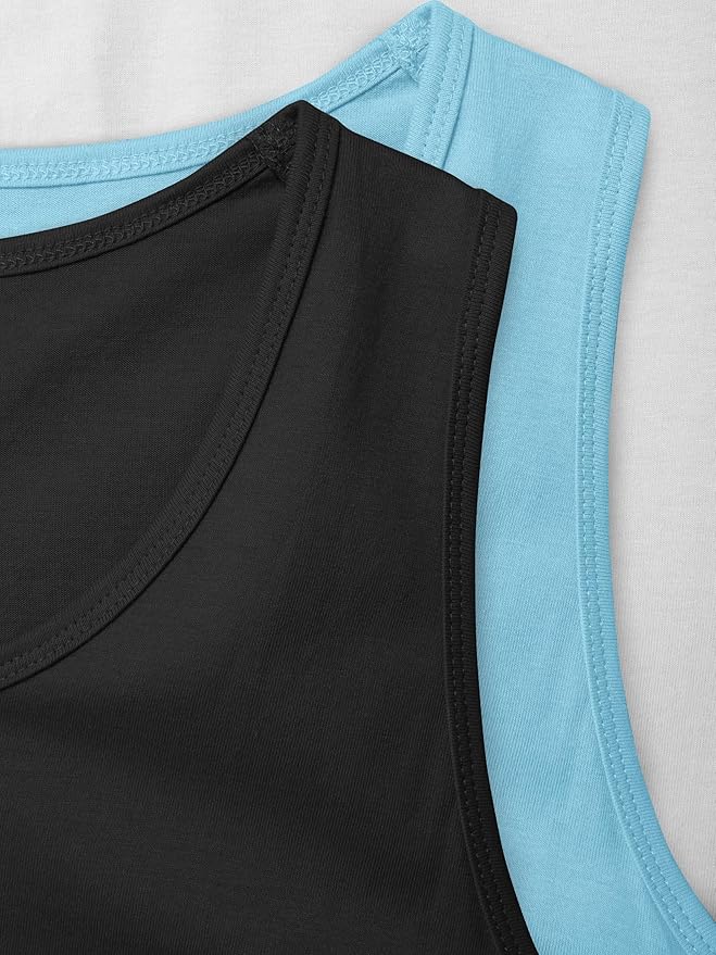 Hat and Beyond Mens Tank Top Soft Performance Boxing Gym Shirts Plain Muscle Tee