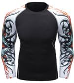 Men's Soft Fit Long Sleeve Workout Rashguard Cool Dry Compression Fitness Shirt