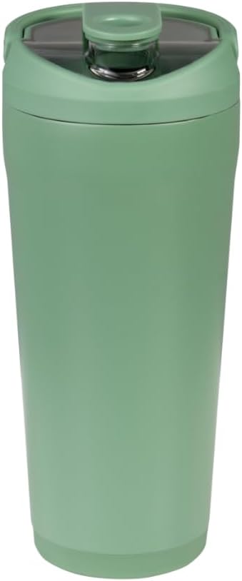 HydroJug 24 oz New Stainless Steel Shaker – Insulated, Leakproof, BPA-Free with Silent Mixing Grate – No Clumps, No Noise – Premium Shaker for Fitness, Sports & Everyday Use, Sage