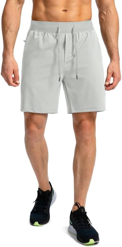 Men's Running Shorts with Zipper Pockets 9 Inch/ 7 Inch / 5 Inch Lightweight Quick Dry Gym Workout Athletic Shorts for Men