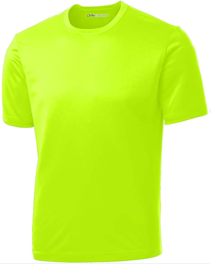DRIEQUIP Men's Big & Tall Short Sleeve Moisture Wicking Athletic T-Shirts