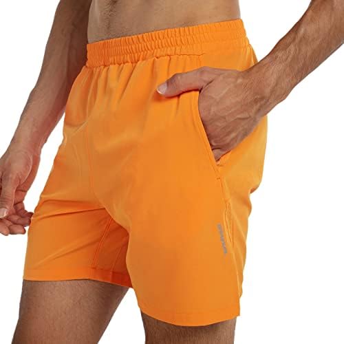 Men's Running Shorts 6" Quick Dry Gym Athletic Workout Shorts for Men with Pockets