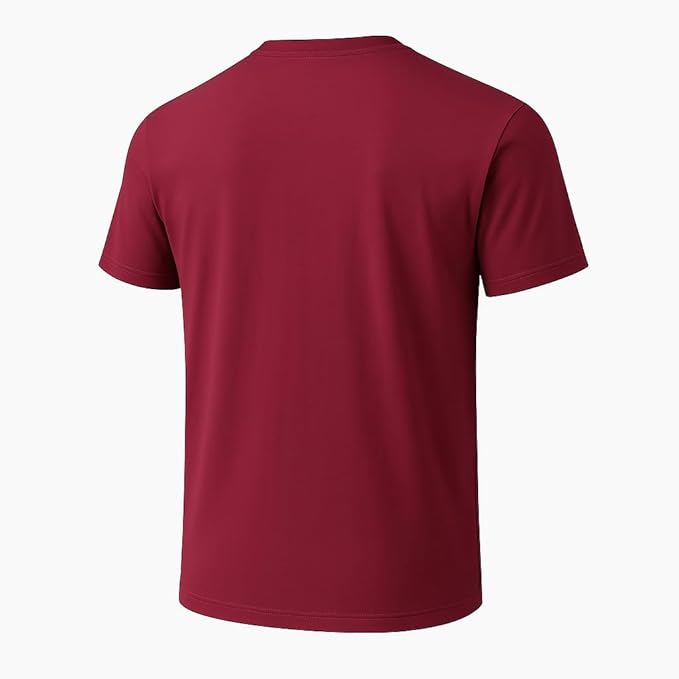 6-Pack Bulk Men’s T-Shirts – Soft Pre-Shrunk Premium Cotton, Short Sleeves, Reinforced Collar, Crew Neck, Casual Fit