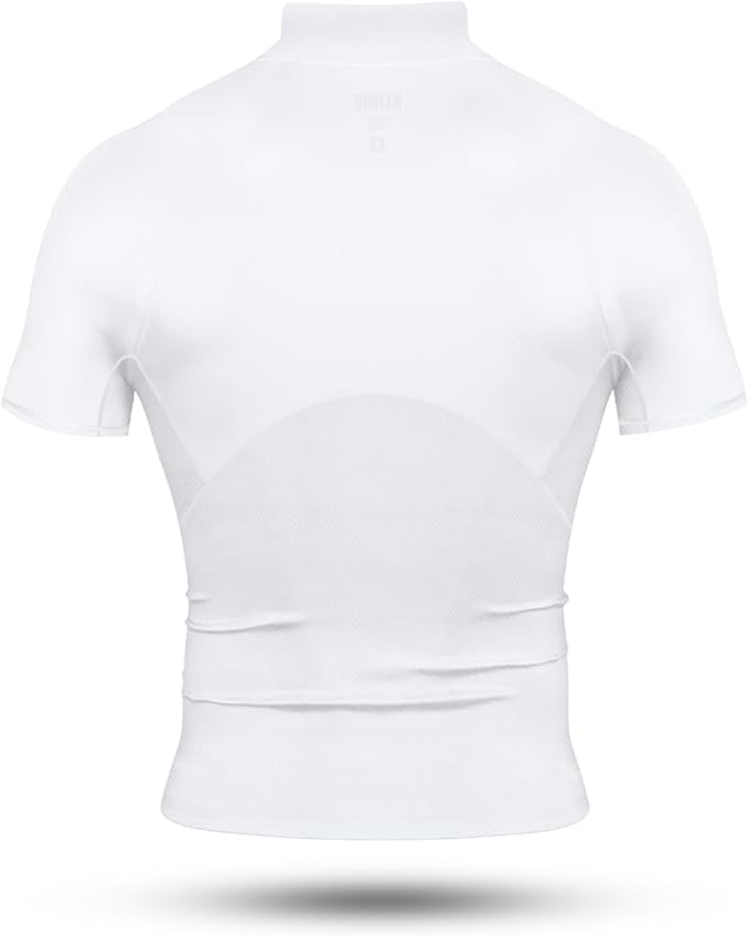 Nxtrnd Men's Turtleneck Compression T-Shirt, Short Sleeve Mock Neck
