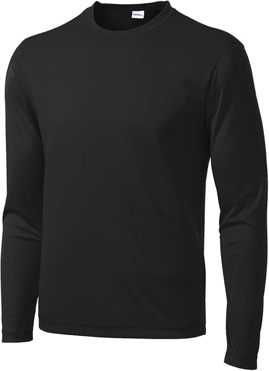 Men's Long Sleeve Moisture Wicking Athletic Shirts, Dry Fit Long Sleeve UV Protection Shirts Men for Workout, Running, Hiking
