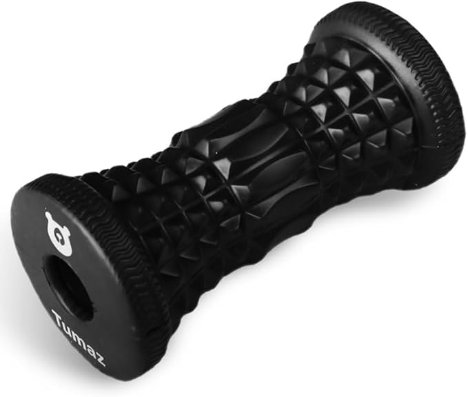 Tumaz Foot Roller 2025 Upgraded Version - Deeper Bumps Design | Plantar Fasciitis & Arch Pain Relief | Trigger Points & Deep Tissue Foot Massager | Portable, Black