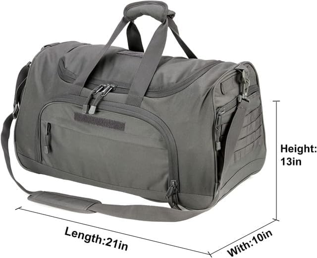 Gym Bag for Women & Men Tactical Duffle Military Weekender Travel Work Out Bags Lightweight Waterproof Sports Tote Shoe Pocket