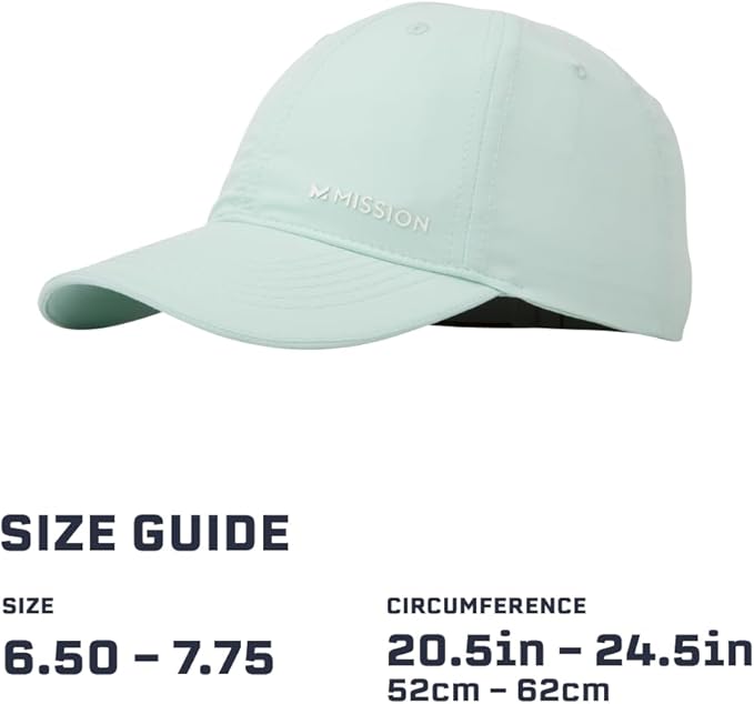 MISSION Cooling UPF Performance Hat - Unisex One Size Cap for Workouts, Golf & Running - Sweat & Water Activated Technology