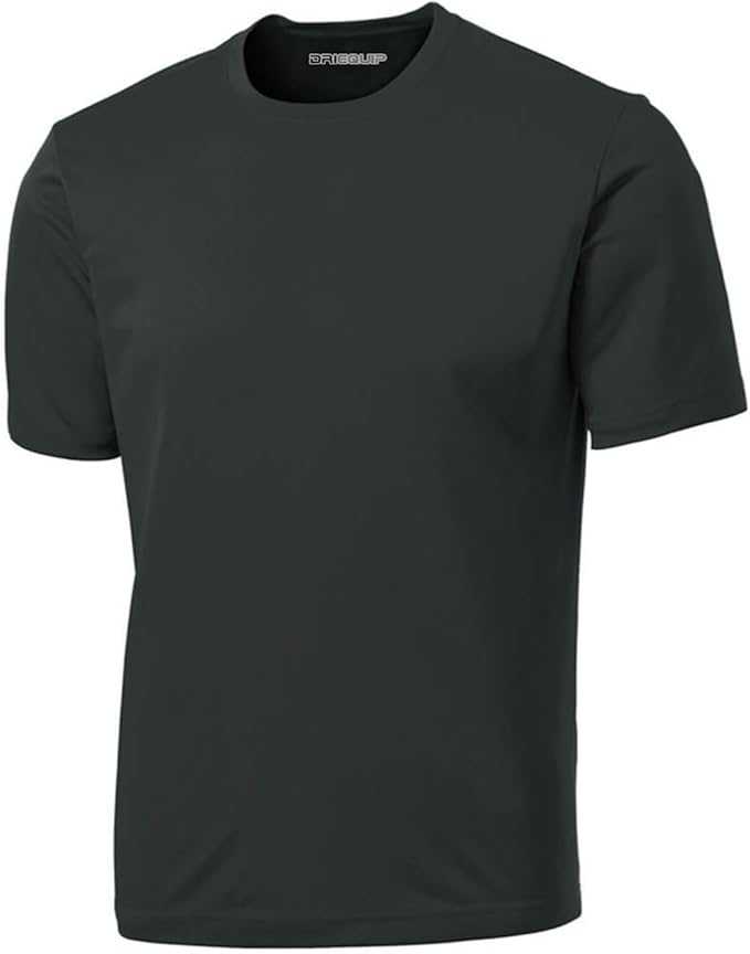 DRIEQUIP Men's Big & Tall Short Sleeve Moisture Wicking Athletic T-Shirts