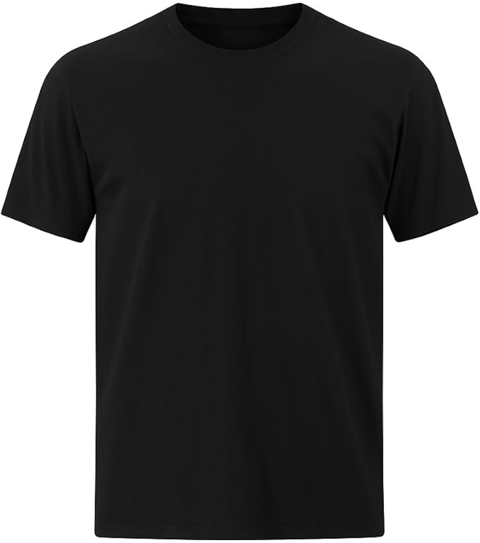 6-Pack Bulk Men’s T-Shirts – Soft Pre-Shrunk Premium Cotton, Short Sleeves, Reinforced Collar, Crew Neck, Casual Fit