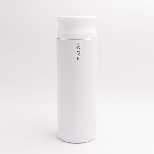 FORME - Shaker, 700ml Stainless Steel Protein Shaker, Double Walled Vacuum Insulated, Cold and Hot Drinks, Silent & Leak Proof, Fits Most Cup Holders (Chalk)